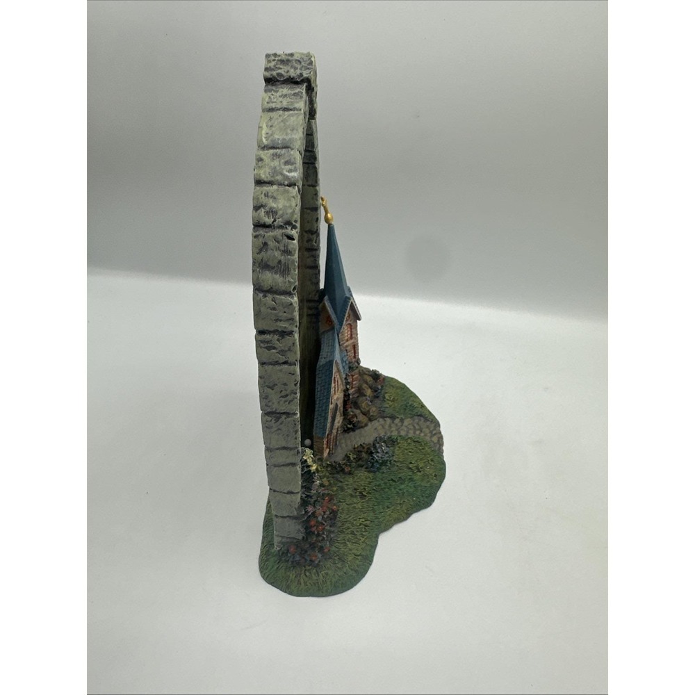 Thomas Kinkade Windows of Prayer Collection The Mountain Chapel Table Decor 2003 - Picture 4 of 6